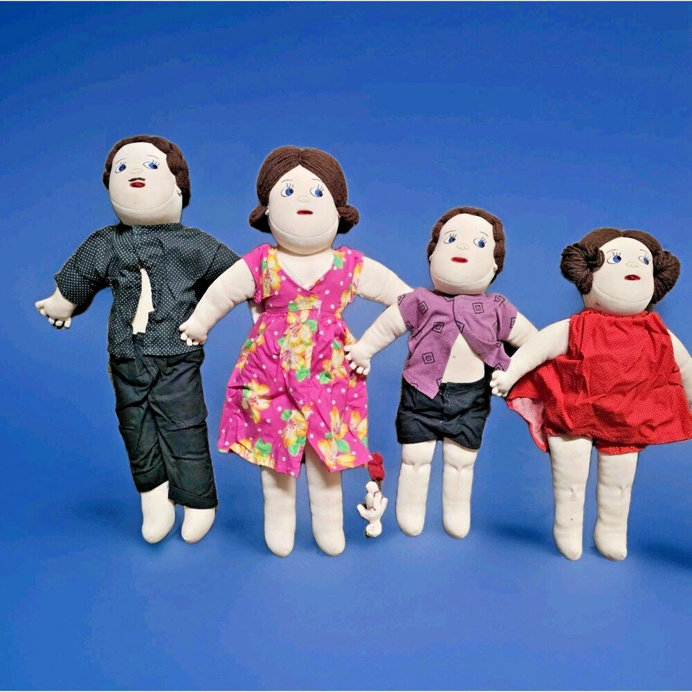 LOT OF 4 DOLLS + Teach A Bodies FAMILY 🔴 Plush Doll & NEWBORN Sex Educational